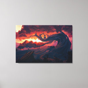 Digitale kunst Premium omwikkeld canvas (glans) Afdruk