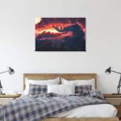 Digitale kunst Premium omwikkeld canvas (glans) Afdruk (Insitu (Slaapkamer))