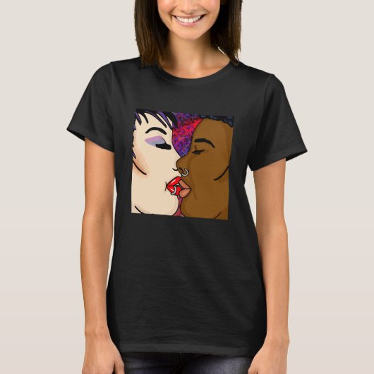 Digitale kunst | Romantic Kiss T-shirt (Voorkant)