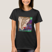 Digitale kunst | Sad Lady Deep in gedachte | Artsy T-shirt (Voorkant)