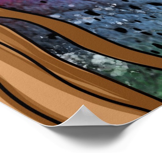 Digitale kunst | Sad Lady Deep in gedachte Poster (Hoek)