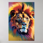 Digitale kunst te koop, African Lion Digital Art Poster (Voorkant)