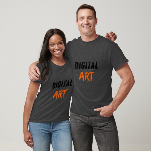 Digitale kunst typografie t-shirt (Unisex)