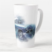 digitale kunst uit de jaren vijftig van de vorige latte mok (Rechterhoek)