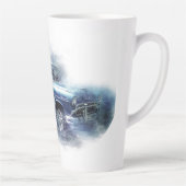 digitale kunst uit de jaren vijftig van de vorige latte mok (Rechts)