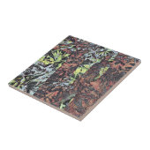 Digitale kunst van bloemenpatroon met boom tegeltje (Zijkant)