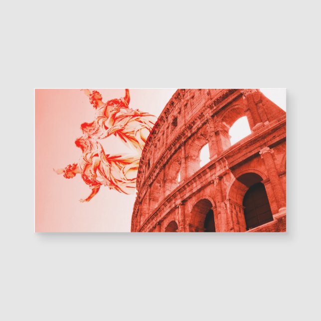 Digitale kunst van Colosseum en beelden / beeldhou (Voorkant)