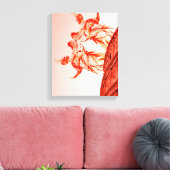 Digitale kunst van Colosseum en beelden / beeldhou Canvas Afdruk (Insitu (Woonkamer))