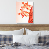 Digitale kunst van Colosseum en beelden / beeldhou Canvas Afdruk (Insitu (Slaapkamer))