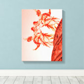 Digitale kunst van Colosseum en beelden / beeldhou Canvas Afdruk (Insitu (Houten vloer))