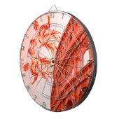 Digitale kunst van Colosseum en beelden / beeldhou Dartbord (Voorkant Rechts)