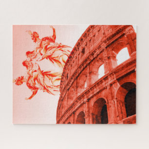 Digitale kunst van Colosseum en beelden / beeldhou Legpuzzel