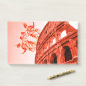 Digitale kunst van Colosseum en beelden / beeldhou Post-it® Notes (Op bureau)