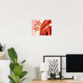 Digitale kunst van Colosseum en beelden / beeldhou Poster (Thuiskantoor)