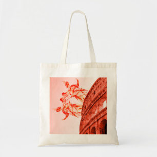 Digitale kunst van Colosseum en beelden / beeldhou Tote Bag