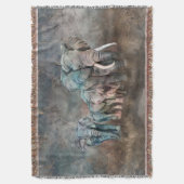 Digitale kunst van de olifant deken (Voorkant Verticaal)