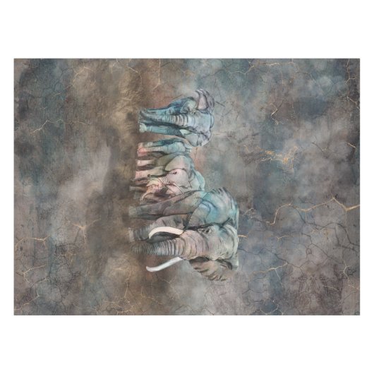Digitale kunst van de olifant tafelkleed (Voorkant (Horizontaal))