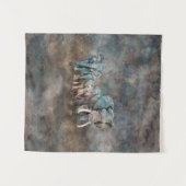 Digitale kunst van de olifant wandkleed (Voorkant (horizontaal))