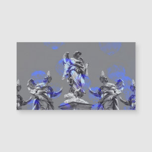 Digitale kunst van sculpturen blauwe penseelstreke