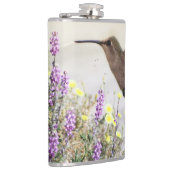 Digitale kunst voor mensvogels en wilde bloemen heupfles (Rechts)