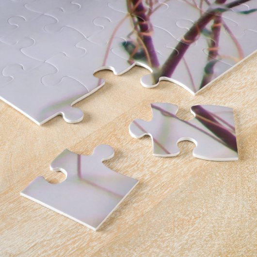 Digitale kunst voor mensvogels en wilde bloemen legpuzzel (Zijkant)