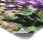 Digitale kunst voor mensvogels en wilde bloemen poster (Hoek)