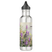 Digitale kunst voor mensvogels en wilde bloemen waterfles (Links)