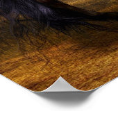 Digitale kunst, wilde paarden die opgroeien op ach poster (Hoek)