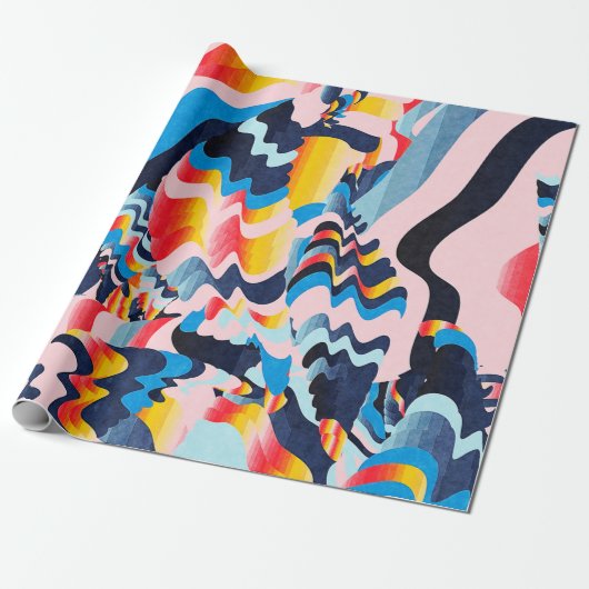digitale kunstachtergrond cadeaupapier (Uitgerold)