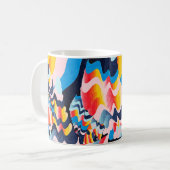 digitale kunstachtergrond koffiemok (Voorkant links)