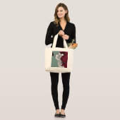 Digitale kunstafbeelding grote tote bag (Voorkant (model))