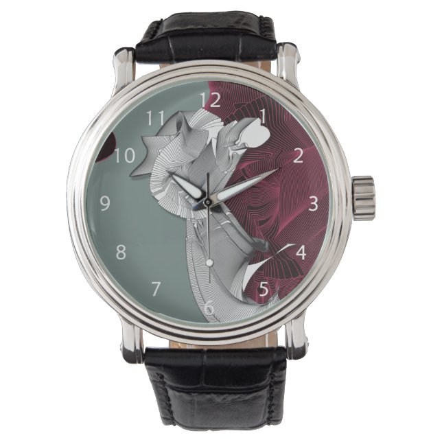 Digitale kunstafbeelding horloge (Voorkant)