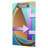 Digitale kunstfoto "Circuit Diagram", turquoise Klembord (Links)