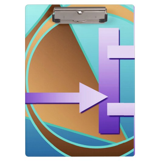 Digitale kunstfoto "Circuit Diagram", turquoise Klembord (Voorkant)