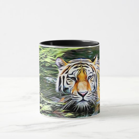 Digitale kunstkoffie-Mok voor grotere reflectie Mok (Midden)