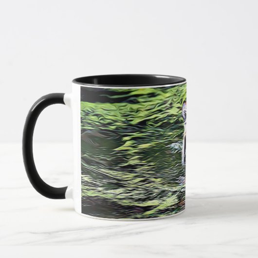 Digitale kunstkoffie-Mok voor grotere reflectie Mok (Links)