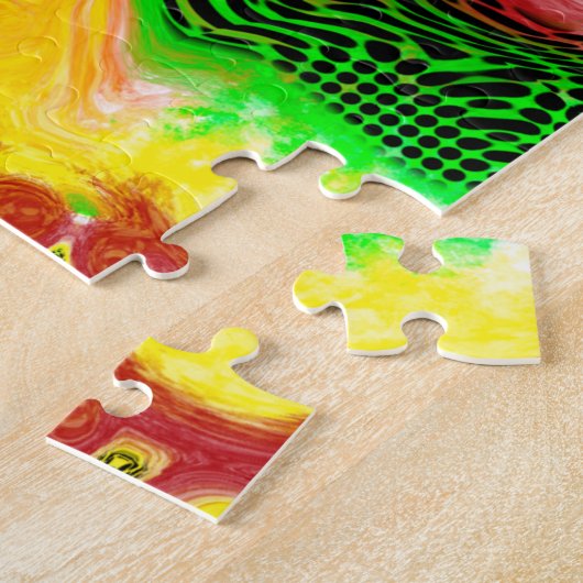 Digitale kunstschilderende vlot legpuzzel (Zijkant)