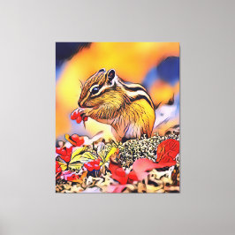 Digitale kunstschilderijdoek voor eekhoorns canvas afdruk