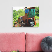 Digitale kunstschildpad voor middenwesttractoren canvas afdruk (Insitu (Woonkamer))