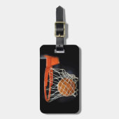 Digitale Kunstwerk Basketbal Stropdas Bagagelabel (Voorkant verticaal)