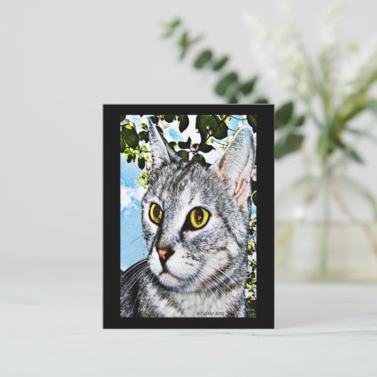 Digitale kunstwerken voor katten en Naturen "in vo Briefkaart (Staand voorkant)