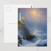 Digitale kunstwerken voor lichte vuurtoren briefkaart (Voorkant / Achterkant)
