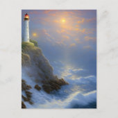 Digitale kunstwerken voor lichte vuurtoren briefkaart (Voorkant)