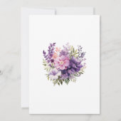 Digitale lavendel bloemige bruiloft save the date (Achterkant)