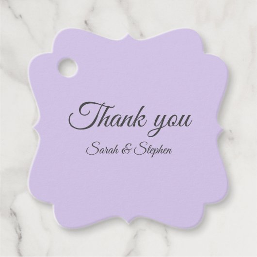 Digitale Lavendel Favor Labels (Voorkant)