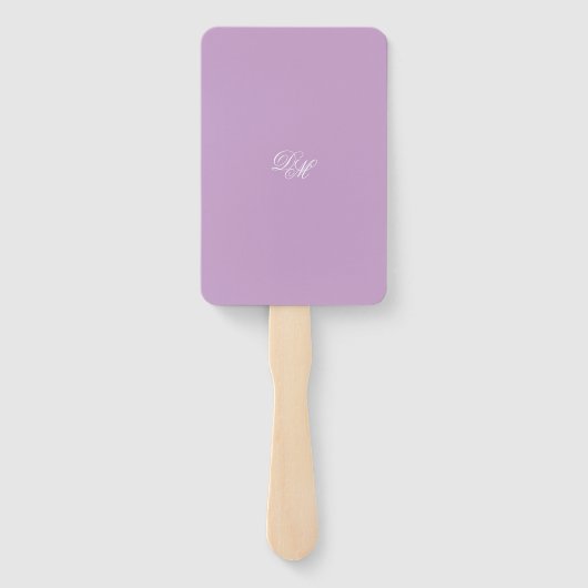 Digitale lavender Colored Weddenschap Handwaaier (Achterkant)