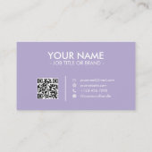 Digitale lavender | Minimale professionele QR-code Visitekaartje (Achterkant)