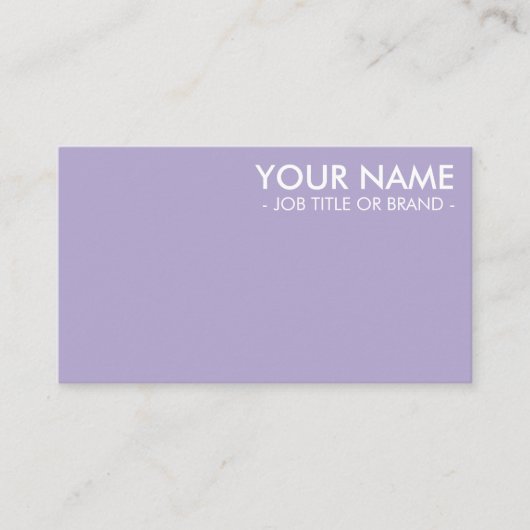 Digitale lavender | Minimale professionele QR-code Visitekaartje (Voorkant)