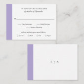 Digitale lavender Paars Weddenschap Mini RSVP-kaar Notitiekaartje (Voorkant / Achterkant)