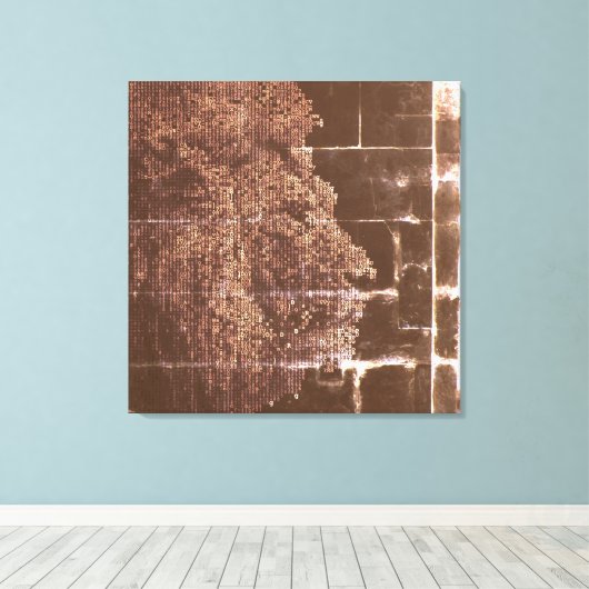 Digitale leeuwigheid in licht canvas afdruk (Insitu (Houten vloer))